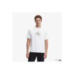 Calvin Klein Tricolor Monologo Graphic Erkek Beyaz T-Shirt