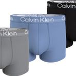 Calvin Klein Trunk 3Pk Erkek Çoklu Paket/İç Giyim, Mavi, S