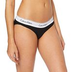 Calvin Klein Underwear Bayan Slip modern Cotton–bikini Siyah (001) 42 (Herstellergröße: XL)