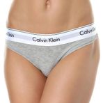 Calvin Klein Underwear kadın tanga, modern pamuk gri (Grey Heather 020) XS