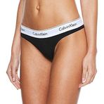 Calvin Klein Underwear kadın tanga, modern pamuk Siyah (001) L