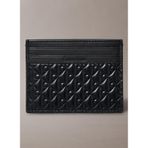 Calvin Klein Unisex Kartlık Emblem Emboss Card Case Siyah, Small, LV04D1128G, Black, üniseks-yetişkin
