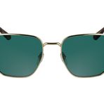 Calvin Klein Unisex Yetişkin Güneş Gözlüğü CK25100S - Açık Altın ve Düz Yeşil Lensli, Açık Altın, Ölçü Birimi