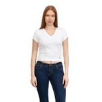 Calvin Klein V Yaka T-Shirt Beden, XL, LV047C910G, Beyaz, Kadın