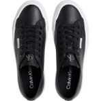 Calvin Klein VULC FLATF LACE UP LTH CK Siyah Kadın Sneaker
