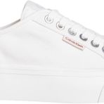 Calvin Klein VULC FLATFORM CTN LOGO TAG Kadın Spor Ayakkabı, Beyaz, 39