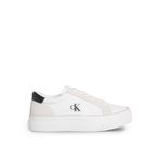 Calvin Klein VULC FLATFORM MG NYLON MIX Kadın Spor Ayakkabı, Beyaz, 36