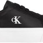 Calvin Klein VULC FLATFORM MG NYLON MIX Kadın Spor Ayakkabı, Siyah, 40