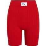 Calvin Klein Woven Label Sweater Shorts Kadın Şort, Kirmizi, M