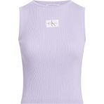 Calvin Klein WOVEN LABEL SWEATER TANK TOP Kadın Kazak, Mor, XS