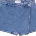 Calvin Klein Wrap Skort Kadın Şort, İndigo, 26