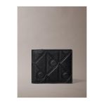 Calvin Klein Xl Emblem Aop Emboss Ew Billfold Cüzdan, X-Large, LV04D1177GUB1, Siyah, erkek