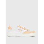 Calvin Klein YW0YW0129602S Beyaz Turuncu Deri Kadın Sneaker