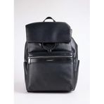 Calvin Klein Zıp Flap Backpack Sırt Çantası, Tek Ebat, LV04D3261G, Siyah, erkek