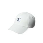 Calvin Klein%100 Pamuk Logolu Şapka, Standart, LV04K5027G YAF, BEYAZ, Kadın