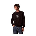 Calvin Klein%100 Pamuklu CK Logolu Yuvarlak Yakalı Uzun Kollu Sweatshirt, 2XL, LV04RD242G, Siyah, erkek
