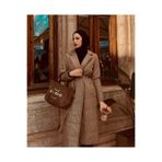 Calypso Capitone Kumaş Trençkot - TNS-4373 Çok Renkli XL