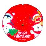 Çam Ağacı Altlığı 88 Cm Büyük Model Kırmızı Noel Figürlü Profosyonel Çam Ağacı Eteği
