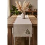 Çam Ağacı Nakışlı Hasır Görünümlü Kenarları Püsküllü Runner 40X115 Cm