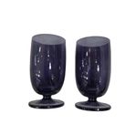 Cam Ayaklı Kahve Yanı Su Bardağı 2'li Lacivert 10x5cm 200ml