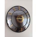 Cam Ayna Duvar Saati Gold 50cm