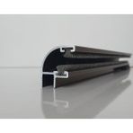 Cam Balkon Fitili Bronz Aluminyum 8mm -90 Derece Oval- (163 cm-179 cm)