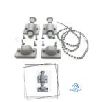 Cam Balkon Gri Plastik Kilit Aparat Parça Set (Gri Set)