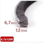 Cam Balkon Kıl Fitili ve Sürgü Sistemli Kıl Fitil Taban Genişliği 6,7 Mm, Kıl Yüksekliği 6mm, 8mm, 10MM, 12MM, 15MM, 20 mm - 12 mm Kıl Yüksekliği - 10 Metre