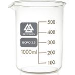 Cam Beher 1000 ml Kısa Form Isıya Dayanıklı - 1000ml