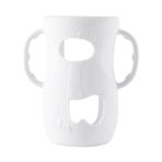 Cam Biberon Kılıfı - 2 Kulplu Silikon Biberon Kılıfı - Düşmeye Dayanıklı Kavraması Kolay Küçük Çocuklar Okul Öncesi Çocuklar Kızlar Erkekler İçin Beslenme Ürünü