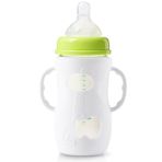 Cam Biberon Kılıfı | 2 Kulplu Silikon Biberon Kılıfı | Esnek Kırılma Önleyici Yeni Yürüyen Çocuk Beslenme Süt Meyve Suyu Su