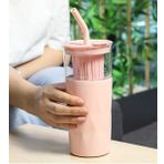 Cam Detox Pipetli Termos 650 ml (Pembe)