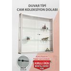 Cam Dolap Camlı Vitrin - Camlı Dolap - Camlı Koleksiyon Vitrini - Cam Raf - Kurulu Ürün 100x100x20