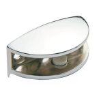 Cam Etajer Tutucu, Oval, Krom, Küçük, 34X25x16 Mm, 2 Adet
