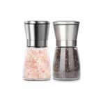 Cam Gövdeli Tuz Karabiber Değirmeni, 13 Cm, 2 Adet Set