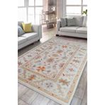 Çam Halı Anatolia 32-026 Etnik Eskitme Desenli Dokuma Tabanlı Yıkanabilir Şönil Salon ve Oda Halısı, Multi 22, 115 x 170