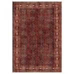 Çam Halı Anatolia 32-059 Etnik Afgan Halısı Desenli Dokuma Tabanlı Yıkanabilir Şönil Salon ve Oda Ha, Bordo 4, 115 x 170
