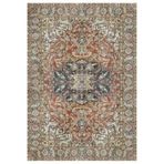 Çam Halı Anatolia 32-074 Etnik Eskitme Desenli Dokuma Tabanlı Yıkanabilir Şönil Salon ve Oda Halısı, Multi 3, 250 x 350