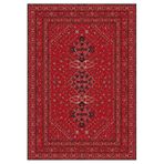 Çam Halı Anatolia 32-078 Etnik Afgan Halısı Desenli Dokuma Tabanlı Yıkanabilir Şönil Salon ve Oda Ha, Kırmızı 3, 150 x 230