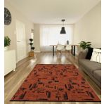 Çam Halı Bodrum BDR 116 Kiremit Özel Latex Kaymaz Tabanlı Kilim