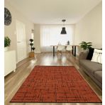 Çam Halı Bodrum BDR 118 Kiremit Özel Latex Kaymaz Tabanlı Kilim