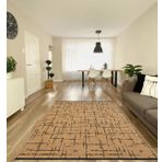 Çam Halı Bodrum BDR 124 Hardal Özel Latex Kaymaz Tabanlı Kilim