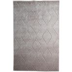 Çam Halı Emboss JR10 Krem Modern Desen Yeni Zellanda Yünü ve Viskon El Dokuması Halı