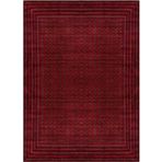 Çam Halı Gloria TD404 Bordo Afgan Desen Dokuma Saçaklı Kilim