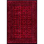 Çam Halı Gloria TD410 Bordo Afgan Desen Dokuma Saçaklı Kilim