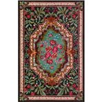 Çam Halı Gloria TD731 Siyah Karabağ Desen Dokuma Saçaklı Kilim