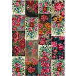 Çam Halı Gloria TD76602 Multi Karabağ Patchwork Desen Dokuma Saçaklı Kilim