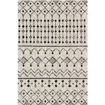 Çam Halı Gloria TD862 Krem Siyah İskandinav Tarzı Dokuma Saçaklı Kilim