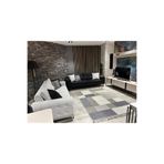 Çam Halı Side 1403 Gri Mavi İskandinav Desenli Koridor Halısı Kesme Yolluk Mutfak Halısı Modern Salo, Gri 3, 120 x 500