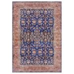 Çam Halı Siesta Vintage 32-041 Lacivert Etnik Eskitme Desenli Dokuma Tabanlı Yıkanabilir Şönil Salon, Lacivert 2, 150 x 230